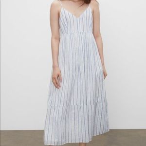 Club Monaco 2 Striped Sleeveless Tiered Dress sundress